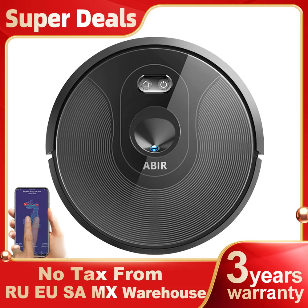 ABIR X6 PRO Robot Vacuum Cleaner – Triple Navigation