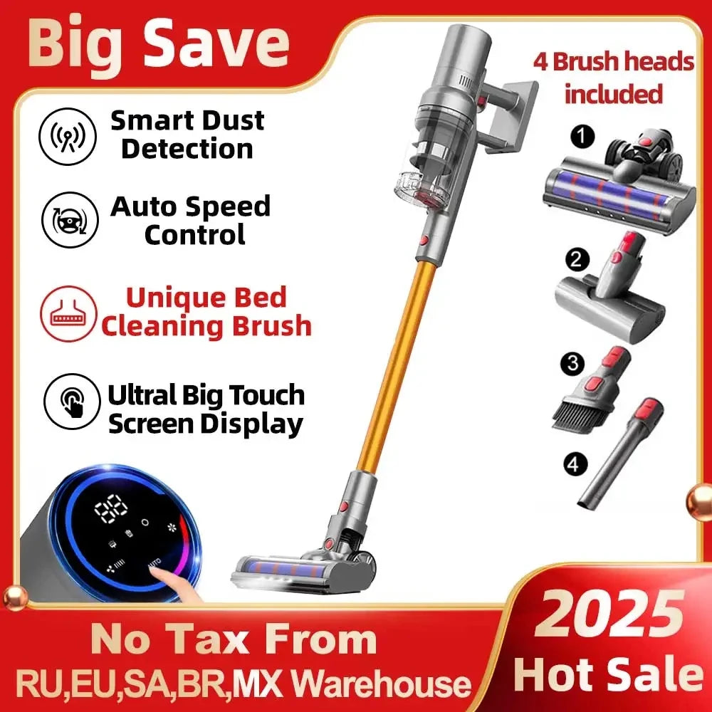 ABIR VC205 Cordless Handheld Vacuum Cleaner 27000Pa Touch Screen