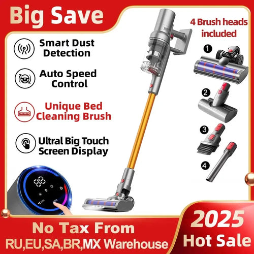 ABIR VC205 Cordless Handheld Vacuum Cleaner 27000Pa Touch Screen